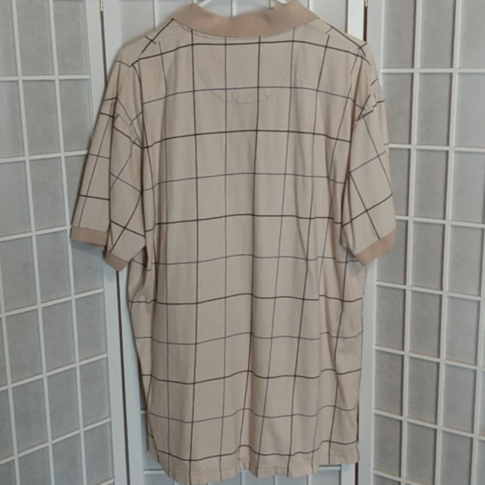 *Chaps Ralph Lauren Polo Shirt Men's‎ XL Collared Short Sleeves Checkered